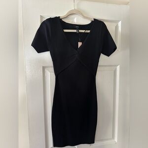 Aqua Classic Black Mini Dress
